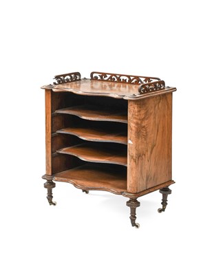 Lot 1329 - A Victorian Walnut Music Table, serpentine...