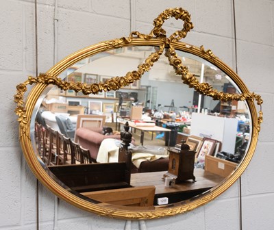 Lot 1206 - A 19th Century Style Gilt Framed Oval Mirror,...