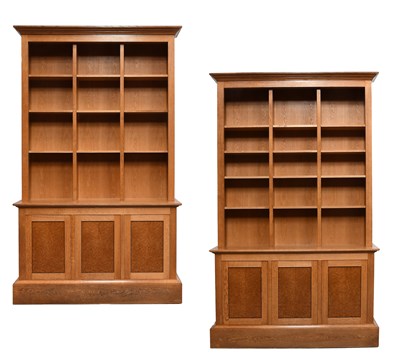 Lot 80 - Linley: A Pair of English Oak, Oak Veneered,...