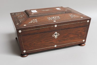Lot 99 - Victorian Rosewood Fitted Workbox, of...