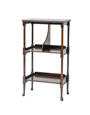 Lot 1352 - A Small Mahogany Three Tier Bookstand, raised...