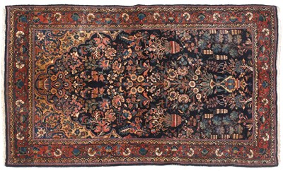 Lot 1192 - Kashan Prayer Rug Central Iran, Circa 1930 The...