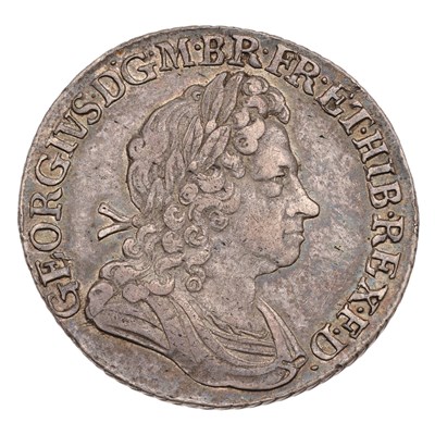 Lot 113 - George I, Shilling 1723, SSC in angles, (Bull...