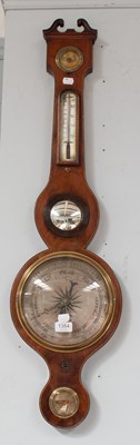 Lot 1389 - A Mahogany 8" Dial Wheel Barometer, signed L....