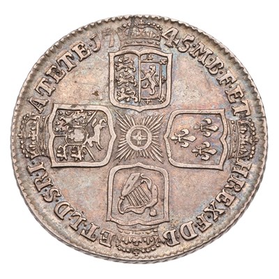 Lot 119 - George II, Shilling 1745, LIMA below bust,...