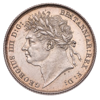 Lot 150 - George IV, Shilling 1824, crowned shield in...
