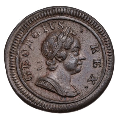Lot 116 - George I, Farthing 1719, large obverse letters,...