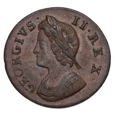 Lot 122 - George II, Farthing 1739, (Peck 869, S 3720),...