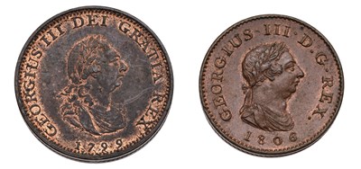 Lot 136 - George III, Farthing 1799, (Peck 1279, S.3799),...