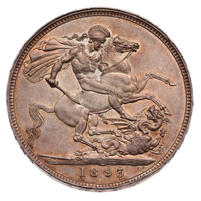 Lot 174 - Victoria, Crown 1893 LVI, (Bull 2593, ESC 303,...