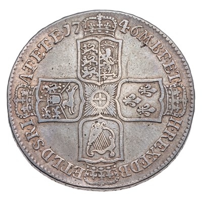 Lot 118 - George II, Halfcrown 1746, LIMA, D.NONO, plain...