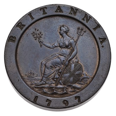 Lot 129 - George III, 'Cartwheel' Twopence 1797, (Peck...