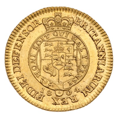 Lot 276 - George III, Half Guinea 1804, seventh laureate...