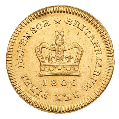 Lot 279 - George III, Third Guinea 1806, second laureate...