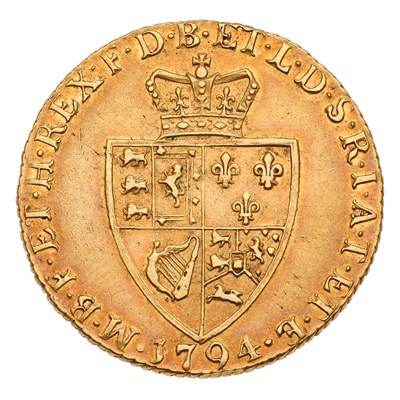 Lot 275 - George III, Guinea 1794, fifth bust, (Bull 725,...