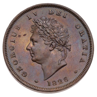 Lot 155 - George IV, Penny 1826, plain saltire, (Peck...