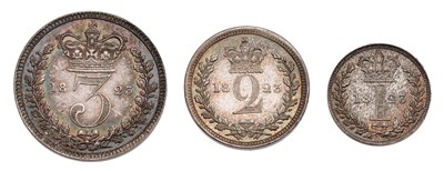 Lot 211 - George IV, Partial Maundy Set 1823, 3 coins...