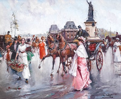 Lot 1014 - Juan Soler (b.1951) Spanish Parisian street...