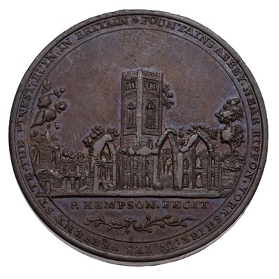 Lot 479 - Yorkshire, Ripon, Fountains Abbey Penny, obv....