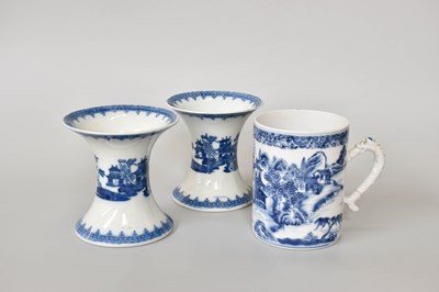 Lot 215 - An 18th Century Chinese Blue and White...