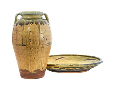 Lot 5 - Mike Dodd (b.1943): A Stoneware Twin-Handled...