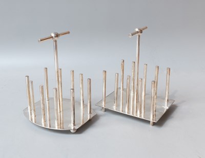 Lot 5 - Two Silver Plate Toastracks, With Crown...