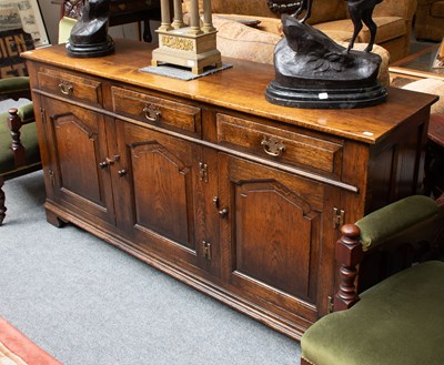 Lot 1431 - A Titchmarsh and Goodwin Style Oak Dresser...