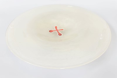 Lot 285 - An Art Glass Charger by Henry Dean, opaque...