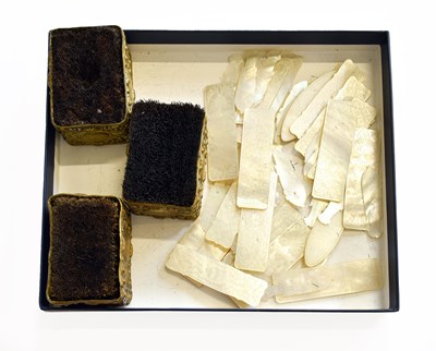 Lot 389 - Fifty Chinese Mother of Pearl Gaming Tokens...