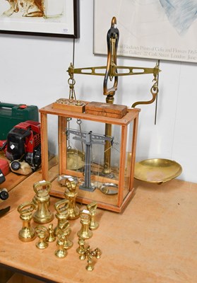 Lot 202 - A Set of Victorian Brass Shop...