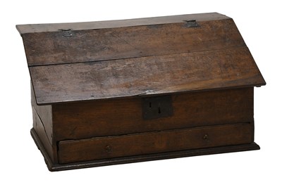 Lot 1237 - An Oak Bible Box, late 17th/18th century, the...