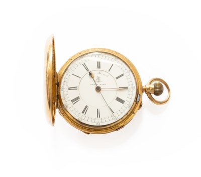 Lot 253 - An 18 Carat Gold Full Hunter Chronograph...
