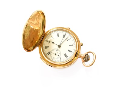 Lot 250 - An 18 Carat Gold Full Hunter Chronograph...