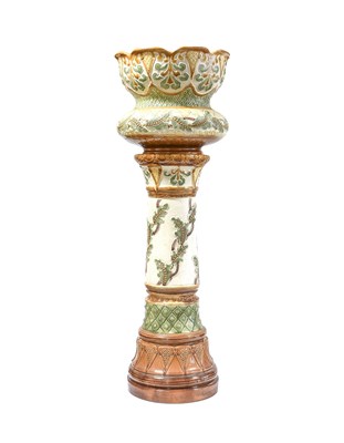 Lot 33 - A Burmantofts Faience Pottery Jardinière and...