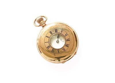 Lot 251 - A 9 Carat Gold Half Hunter Pocket Watch,...