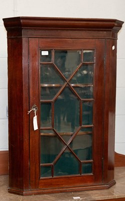 Lot 1217 - A George III Mahogany Astragal Glazed Corner...