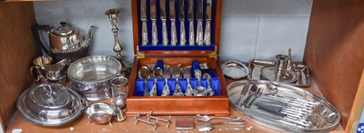 Lot 81 - Assorted Silver Plate, including a canteen of...