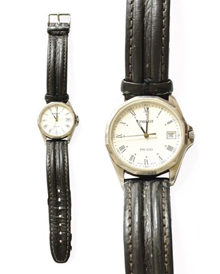 Lot 249 - A Stainless Steel Quartz Calendar Centre...