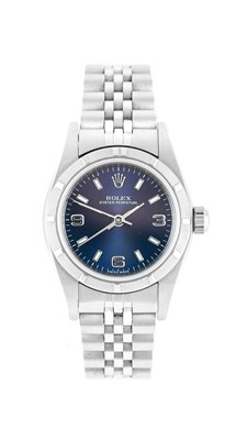 Lot 2293 - Rolex: A Lady's Stainless Steel Automatic...
