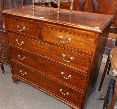 Lot 1234 - A George III Straight Front Four Height Oak...