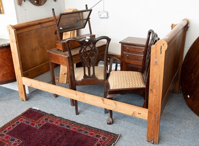 Lot 1397 - A Pine Three Quarter Bedstead, 127cm by 195cm...