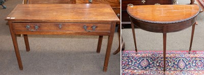 Lot 1301 - A George III Mahogany Single Drawer Side Table,...