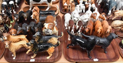 Lot 29 - Beswick Dogs, including Terriers, Doberman,...