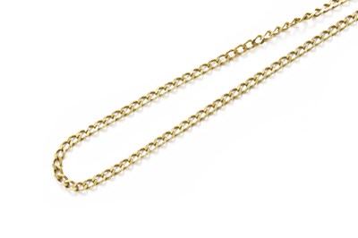 Lot 263 - A 9 Carat Gold Curb Link Necklace, length 47.5cm