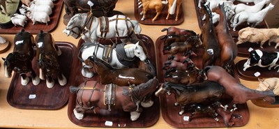 Lot 43 - Beswick Horses & Foals, including Shire Mare,...