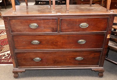 Lot 1245 - George III Mahogany Straight Front Four Drawer...