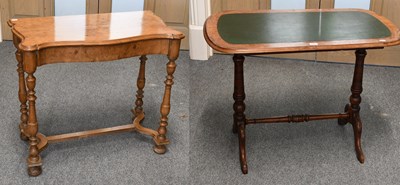 Lot 1382 - Victorian Walnut Side Table with Leather Inset,...