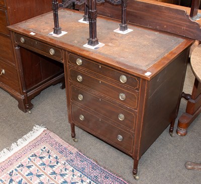 Lot 1315 - An Edwardian Inlaid Mahogany Maple & Co. Desk...