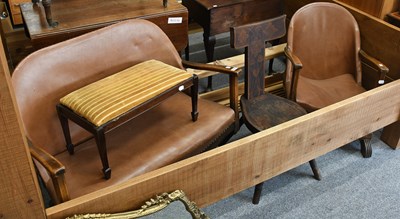Lot 1363 - Early 20th Century Leather and Close Nailed...