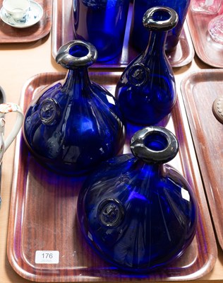 Lot 176 - A Pair of Holmegaard Blue Glass "Viking"...